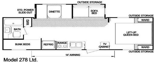 Floorplan - 2007 Skyline Nomad 278 Ltd.