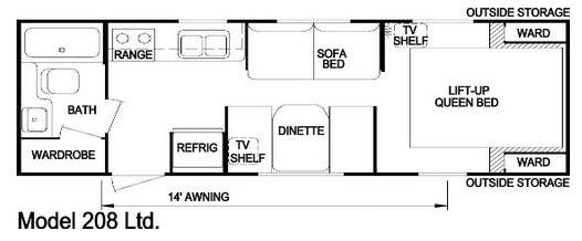 Floorplan - 2007 Skyline Nomad 208 Ltd.