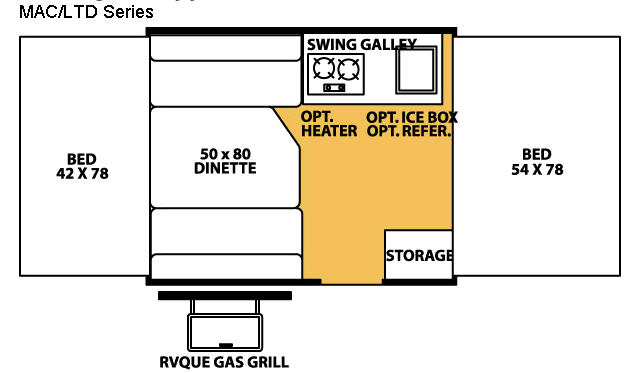 Floorplan - 2008 Forest River RV Flagstaff MAC/LTD Series 176ED