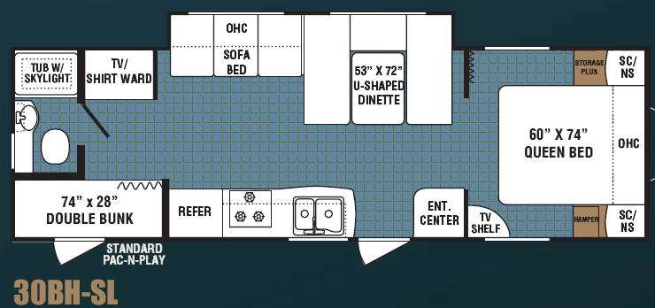 Floorplan - 2008 Dutchmen RV Kodiak 30BH-SL