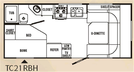 Floorplan - 2008 R-Vision Trail Cruiser TC21RBH