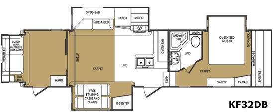 Floorplan - 2008 CrossRoads RV Kingston KF32DB