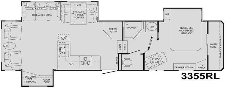 Floorplan - 2009 Heartland Big Country 3355 RL