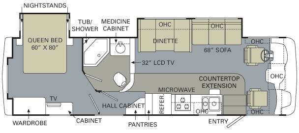 Floorplan - 2009 Monaco Monarch 33 SDD