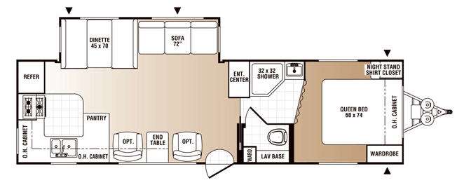 Floorplan - 2009 Palomino Puma 29-RKSS