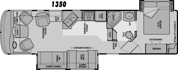 Floorplan - 2005 National RV Sea Breeze 1350