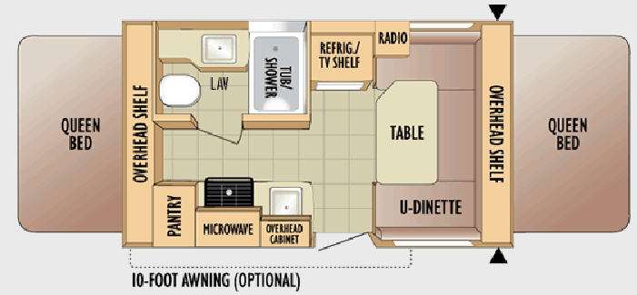 Floorplan - 2010 Jayco Jay Feather Ex-Port 17C