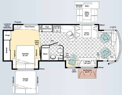 Floorplan - 2010 Winnebago Journey Express 34Y