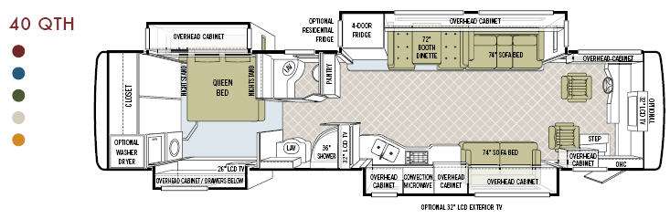 Floorplan - 2010 Tiffin Motorhomes Phaeton 40 QTH