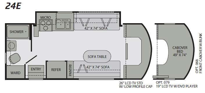 Floorplan - 2010 Fleetwood RV Quest Premium 24E