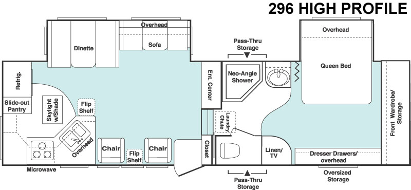 Floorplan - 2006 Keystone RV Cougar 296 High Profile