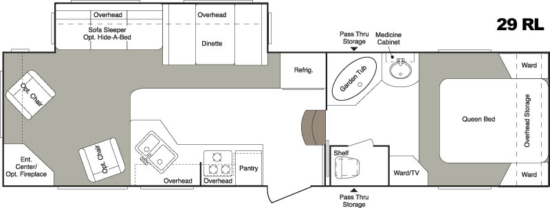 Floorplan - 2006 Keystone RV Laredo 29RL