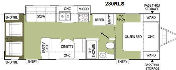 Floorplan - 2011 Coachmen RV Freedom Express 280RLS