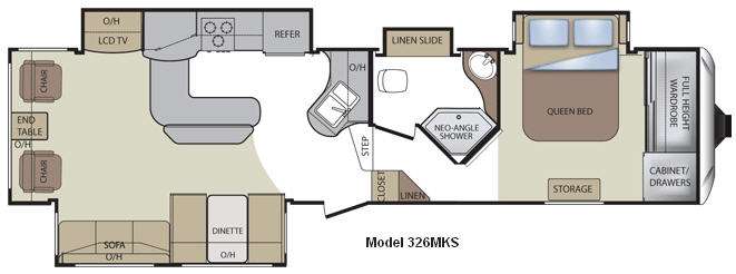 Floorplan - 2011 Keystone RV Cougar 326MKS