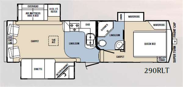 Floorplan - 2011 Prime Time Manufacturing Crusader 290RLT
