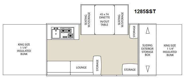 Floorplan - 2012 Coachmen RV Clipper Classic 1285SST