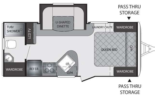 Floorplan - 2012 Keystone RV Premier Ultra Lite 19FBPR