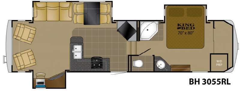 Floorplan - 2012 Heartland Bighorn 3055RL