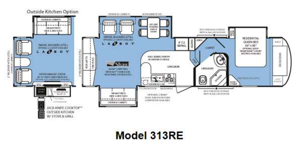 Floorplan - 2012 Forest River RV Wildcat 313RE
