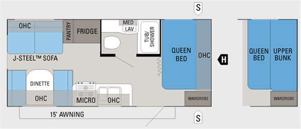 Floorplan - 2012 Jayco Jay Flight 19RD