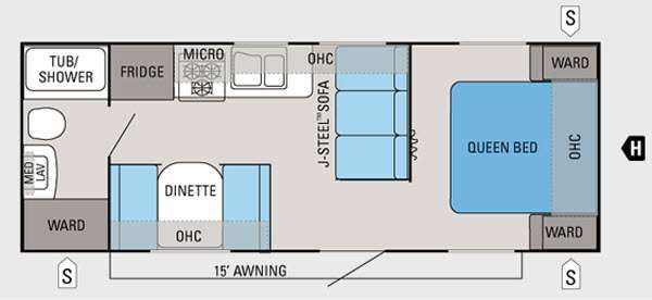 Floorplan - 2012 Jayco Jay Flight 22FB