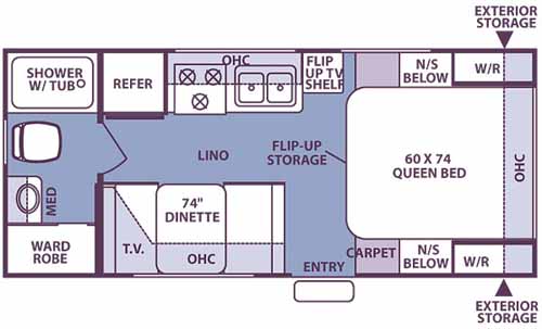 Floorplan - 2006 Forest River RV Flagstaff 21 FB