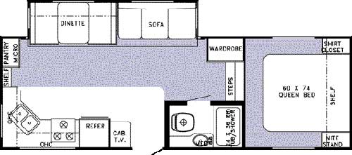 Floorplan - 2006 Forest River RV Rockwood 8240 SS