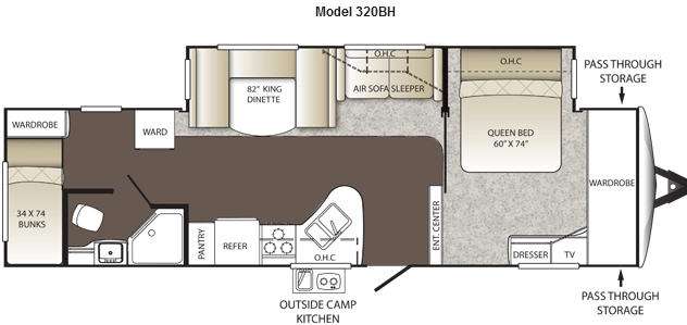 Floorplan - 2013 Keystone RV Outback 320BH
