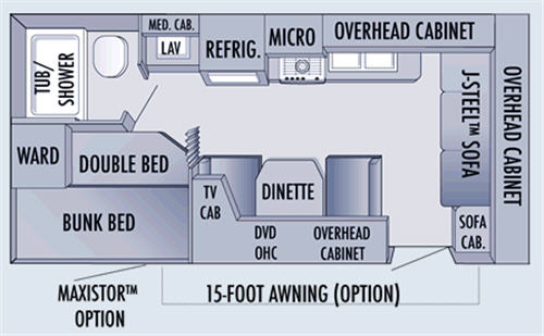 Floorplan - 2006 Jayco Jay Flight 20BH