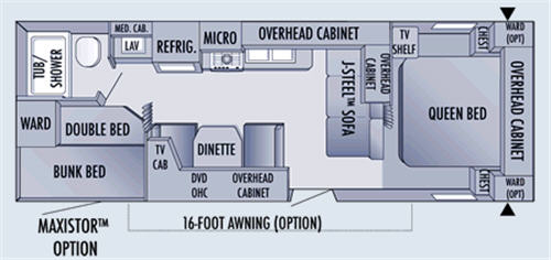 Floorplan - 2006 Jayco Jay Flight 27BH