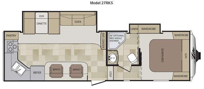 Floorplan - 2013 Keystone RV Cougar X-Lite 27RKS