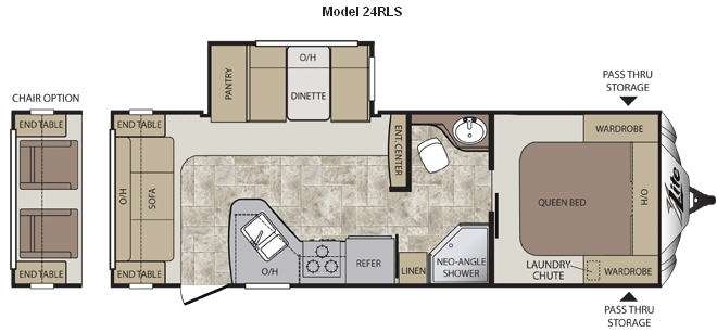 Floorplan - 2013 Keystone RV Cougar X-Lite 24RLS