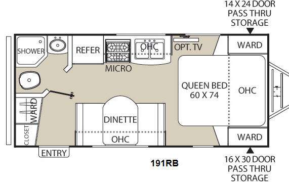 Floorplan - 2013 Coachmen RV Freedom Express LTZ 191RB