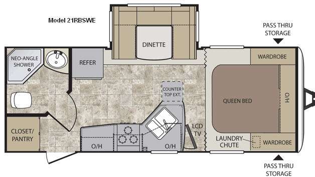 Floorplan - 2013 Keystone RV Cougar Half-Ton Series 21RBSWE