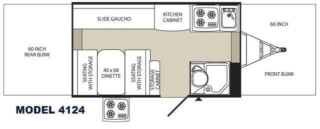 Floorplan - 2013 Palomino Tent Campers 4124
