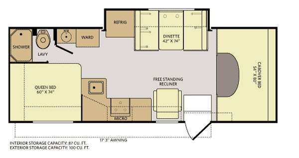 Floorplan - 2013 Fleetwood RV Tioga Montara 25K