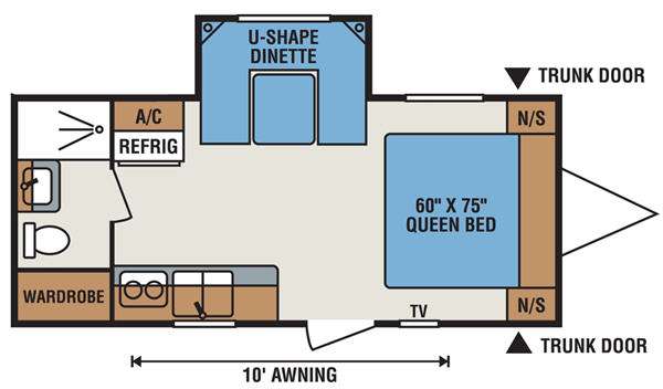 Floorplan - 2013 KZ Spree Escape E200S