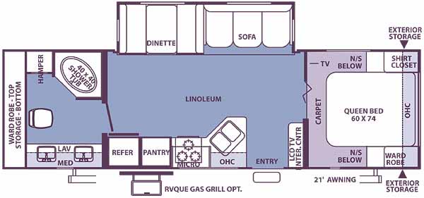 Floorplan - 2006 Forest River RV Rockwood 8293SS