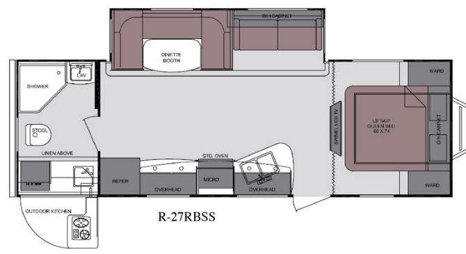 Floorplan - 2013 Cruiser Radiance R-27RBSS
