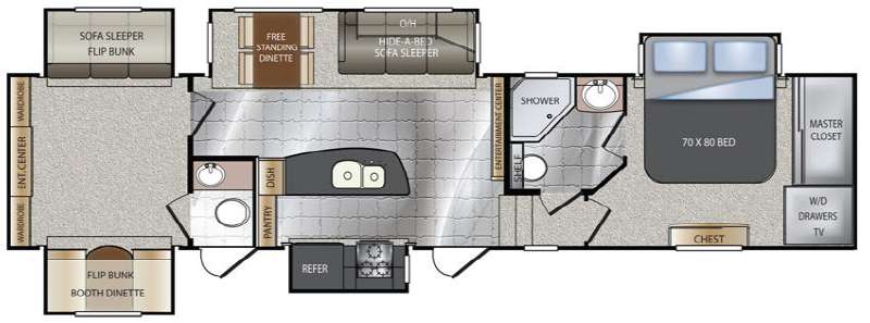 Floorplan - 2013 Keystone RV Avalanche 360RB
