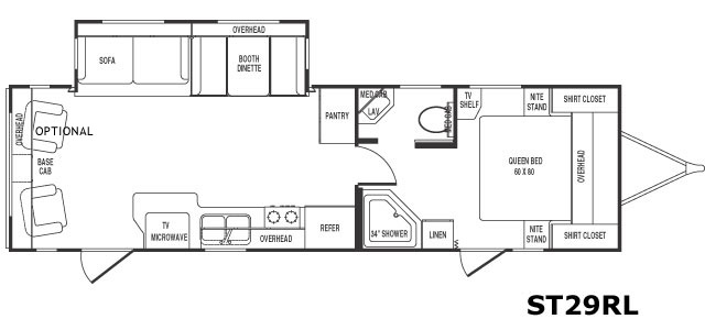 Floorplan - 2007 CrossRoads RV Sunset Trail 29 RL