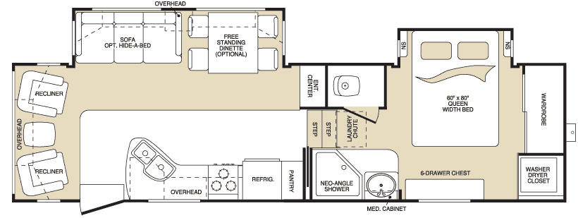 Floorplan - 2007 Keystone RV Montana 2955 RL