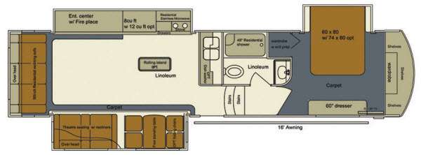 Floorplan - 2014 EverGreen RV Bay Hill 320RS