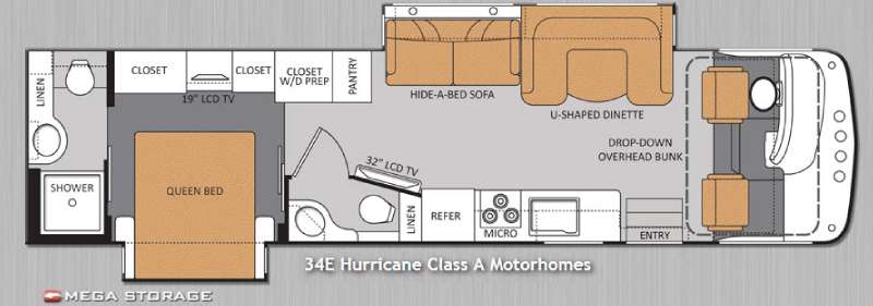 34E Hurricane For Sale - Thor Motor Coach RVs - RV Trader