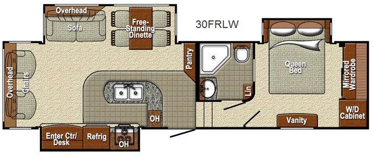 Floorplan - 2014 Yellowstone RV Sedona 30FRLW Advanced Profile