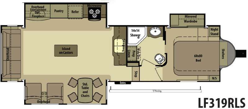 Floorplan - 2014 Open Range RV Light LF319RLS