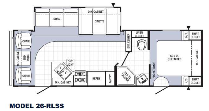 Floorplan - 2015 Palomino Puma 26-RLSS