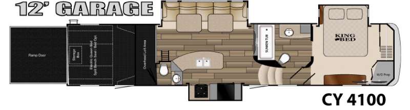 Floorplan - 2015 Heartland Cyclone 4100 King