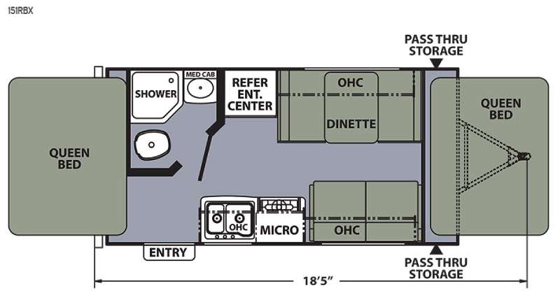 Floorplan - 2015 Coachmen RV Apex Ultra-Lite 151RBX