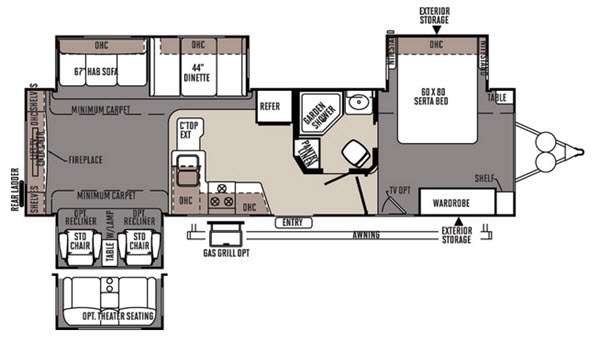 Floorplan - 2015 Forest River RV Rockwood Signature Ultra Lite 8325SS